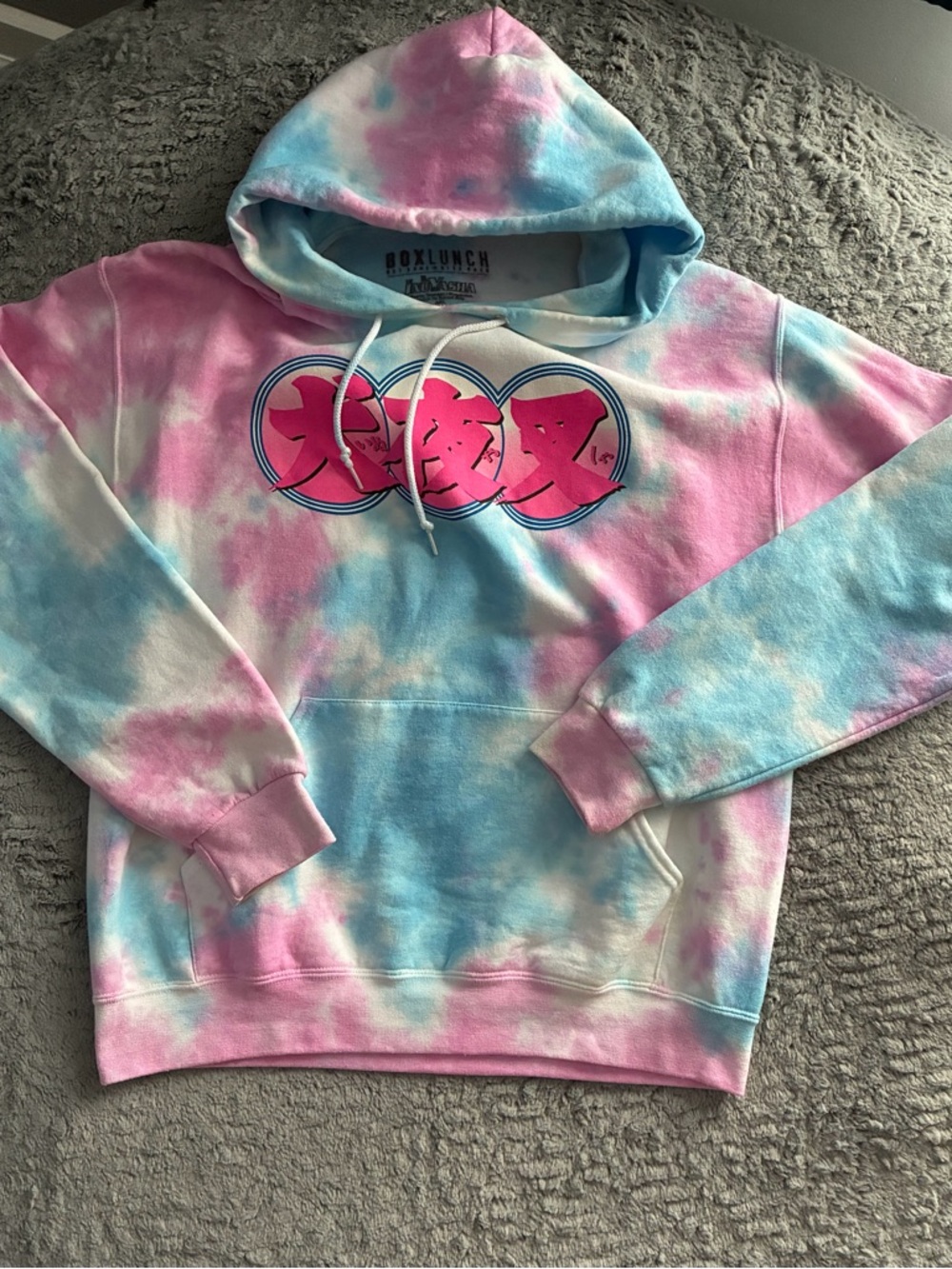 BoxLunch x Inuyasha Tie-Dye Graphic Hoodie — Pink & Light Blue